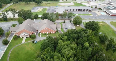 An Overview Of A Suburban Area Stock Footage 110355827