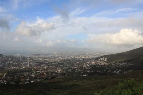 Overview from the Table mountain Cape Town South Africa Stock Photos