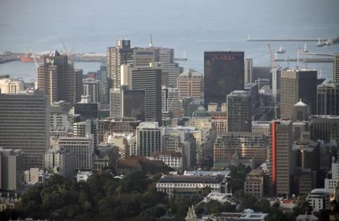 Overview from the Table mountain Cape Town South Africa 写真素材