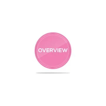 Overview text in pink circle Stock Illustration