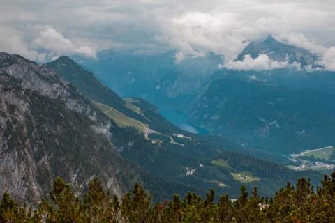 Overview from the top of eagle nest in Germany Stock Photos