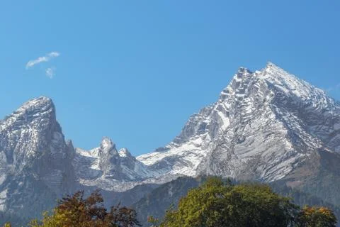 Overview of the Watzmann massif Stock Photos