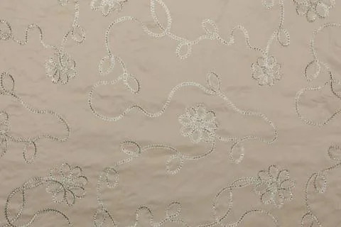 Overview of white fabric with symmetrical patterns Stock Photos
