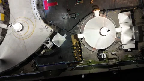 Overview of white tents Stock Footage 280208174