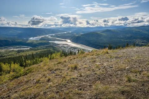 Overview of the Yukon River Stock Photos