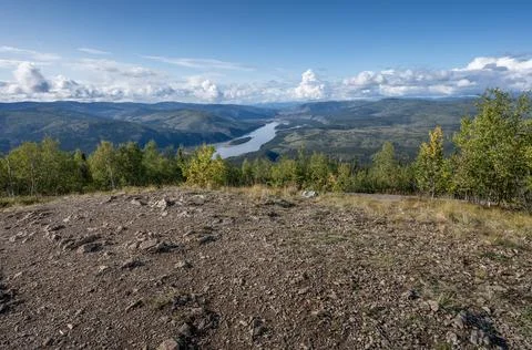 Overview of the Yukon River Stock Photos