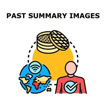 Overviewing global data and personal achievement concepts Stock Illustration