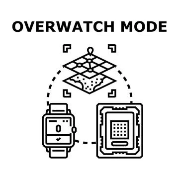 Overwatch mode concept with tracking technology Stock Illustration