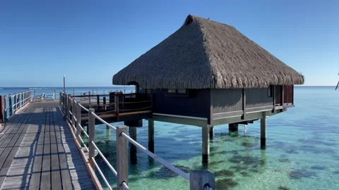 Overwater Bungalow Stock Footage 169548799