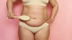 Premium Photo  Unrecognizable fat woman standing in yellow bra