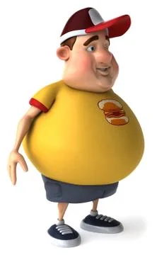 Overweight boy Stock Illustration