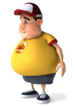 Overweight boy Stock Illustration