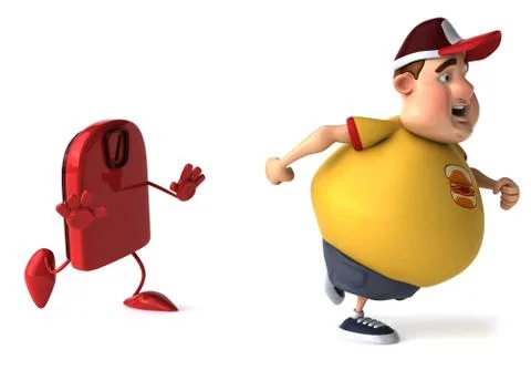 Overweight boy Stock Illustration