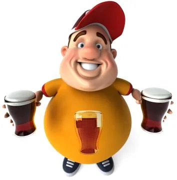 Overweight boy Stock Illustration