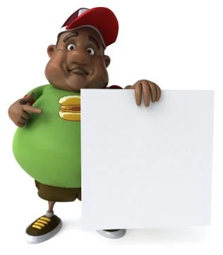 Overweight boy Stock Illustration
