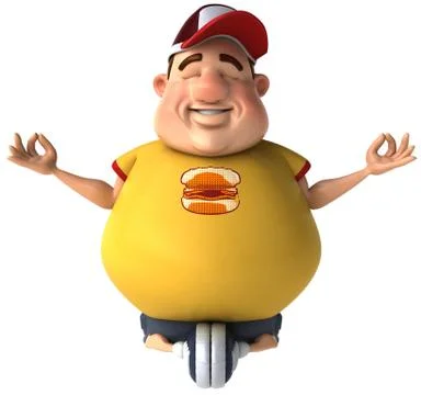 Overweight boy Stock Illustration