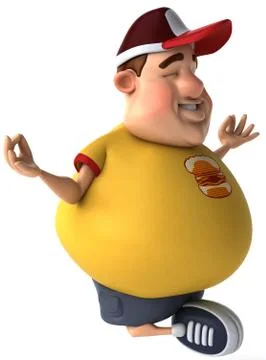 Overweight boy Stock Illustration