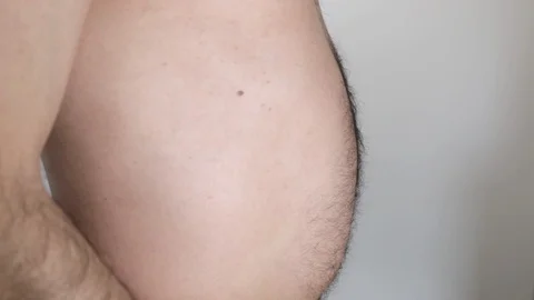 Overweight man with big belly Stock Footage 103150841