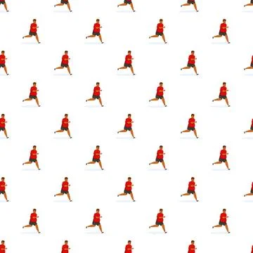 Overweight man running pattern for healthy lifestyle Stock Illustration