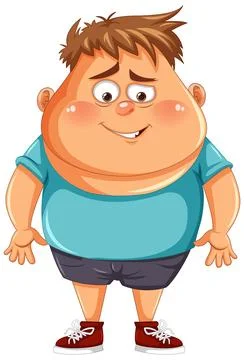 Overweight Man with Sneer Face Stock Illustration