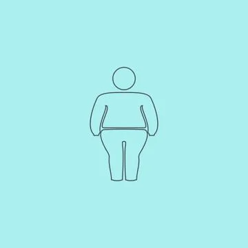 Overweight man symbol Stock Illustration