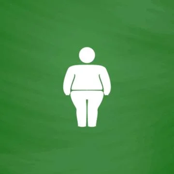 Overweight man symbol Stock Illustration