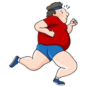 Overweight runner Stock Illustration