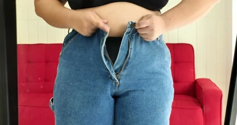 overweight woman tries wear pants footage 114126112 iconl