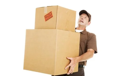 Overwhelmed Delivery Guy Stock Photos