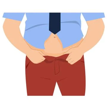 Overwight man Stock Illustration
