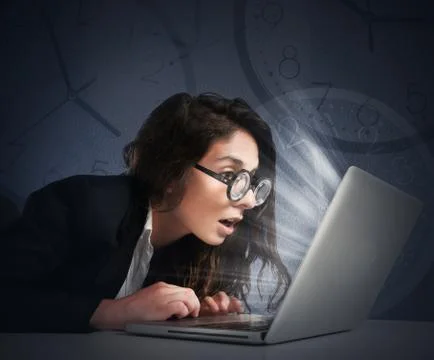 Overwork for a nerd Stock Photos