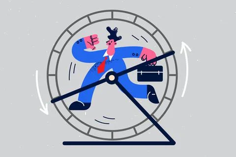 Overwork, workaholic and endless duties concept. Stock-Illustration