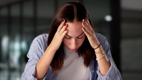 The Overworked Female Architect Sitting Stock Footage 314133700