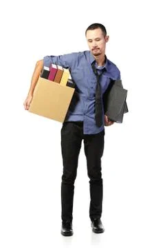 Overworked office worker isolate on white background. Stock Photos