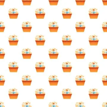 Overworked office worker managing deadlines and documents seamless pattern Stock Illustration