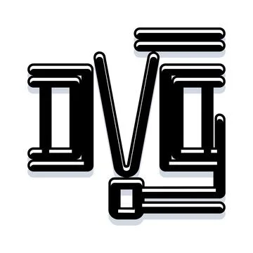 Ovg monogram letters creating a minimal logo design Stock Illustration