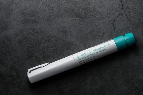 Ovidrel, solution for injection in pre-filled pen Stock Photos