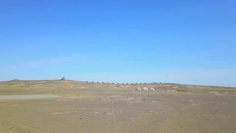 Ovoo on the Desert Stock Footage 333438592