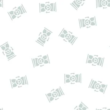 Ovretime work glyph vector seamless pattern sign Stock Illustration
