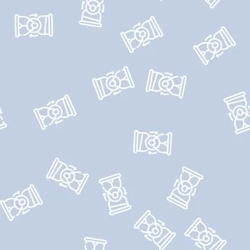 Ovretime work line vector seamless pattern sign Stock Illustration