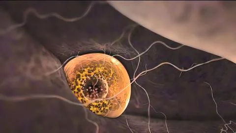 Ovulation and menstrual cycle Stock Illustration