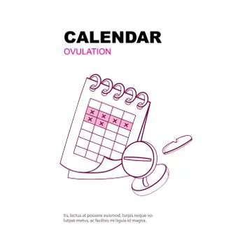 Ovulation calendar Stock Illustration