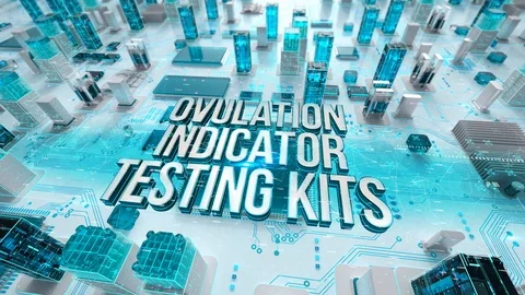 Ovulation Indicator Testing Kits with medical digital technology concept Vidéo 107071342