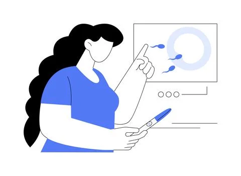 Ovulation test abstract concept vector illustration. Иллюстрация