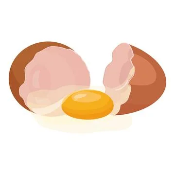 Ovum eggshell icon cartoon vector. Food duck bird Stock Illustration