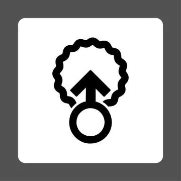 Ovum Penetration Rounded Square Button Stock Illustration
