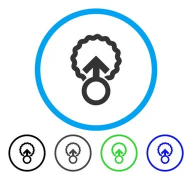 Ovum Penetration Rounded Vector Icon Stock Illustration