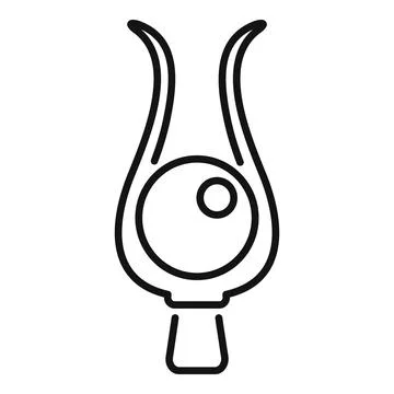 Ovum with two fallopian tubes icon for ivf procedure Stock Illustration