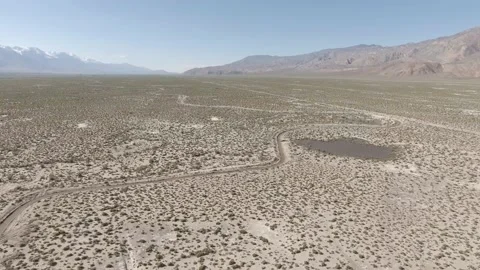 Owens River in the Great Basin Desert, California Stock Footage 189553086