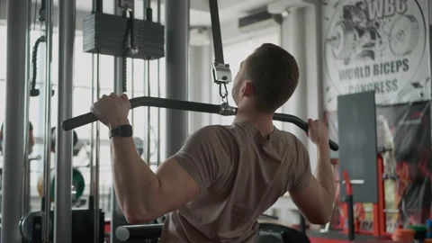 Ower Simulator Trainer For The Muscles Of Arms At Work. Stock Footage 154894240